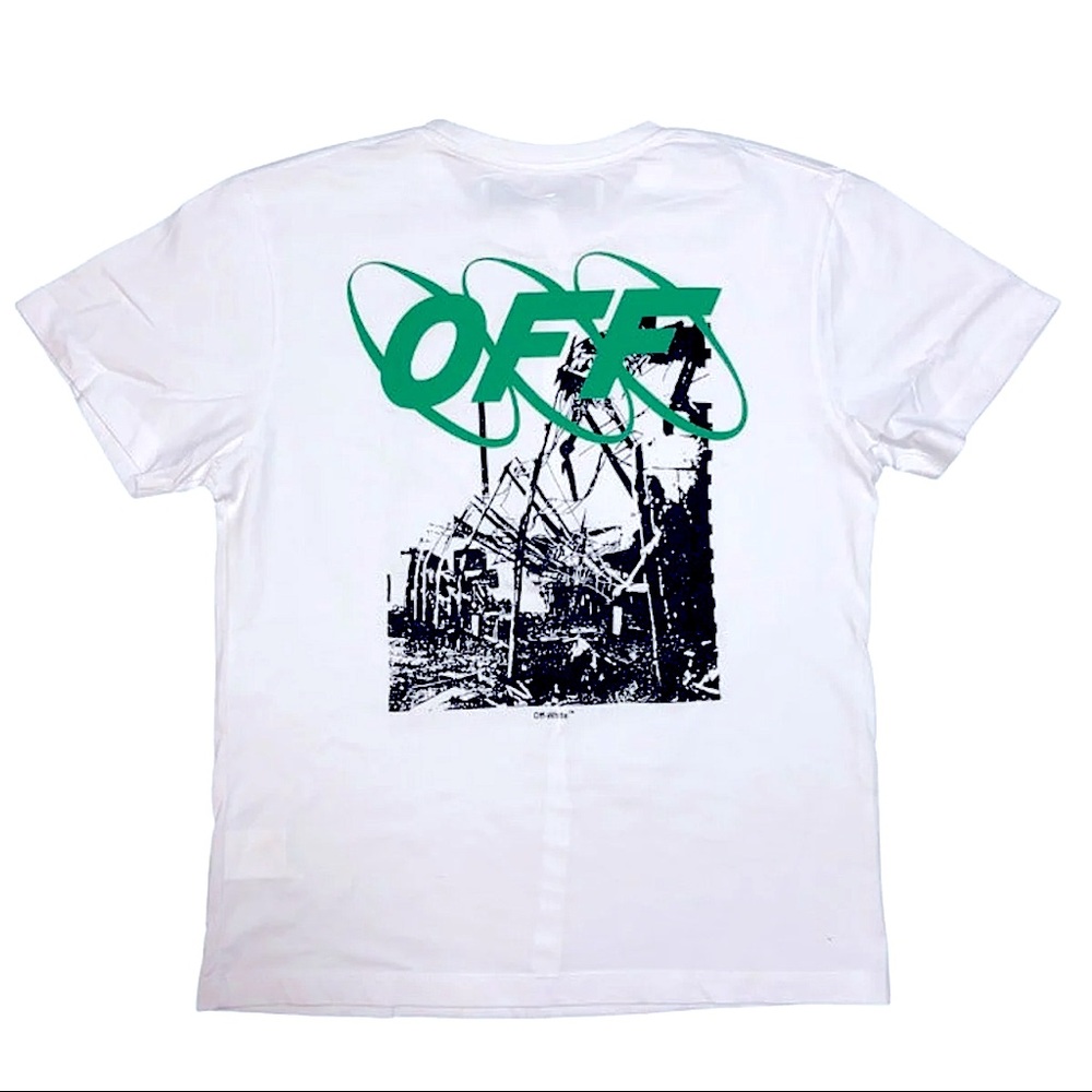 $410 Off-White Graphic Print Tee Shirt Sz. M ( NWOT )